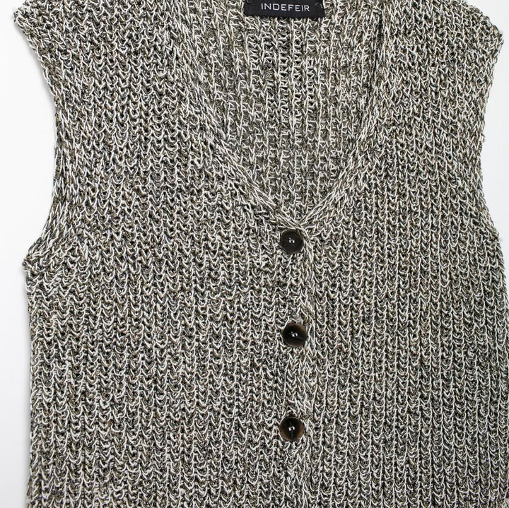 Femme Strikknap-Vest Stilla