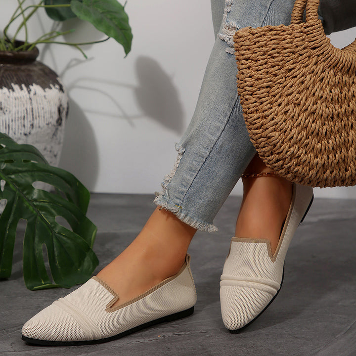 Dame moderne Ballerinas med åndbart overmateriale og fleksibel fodseng Stilla
