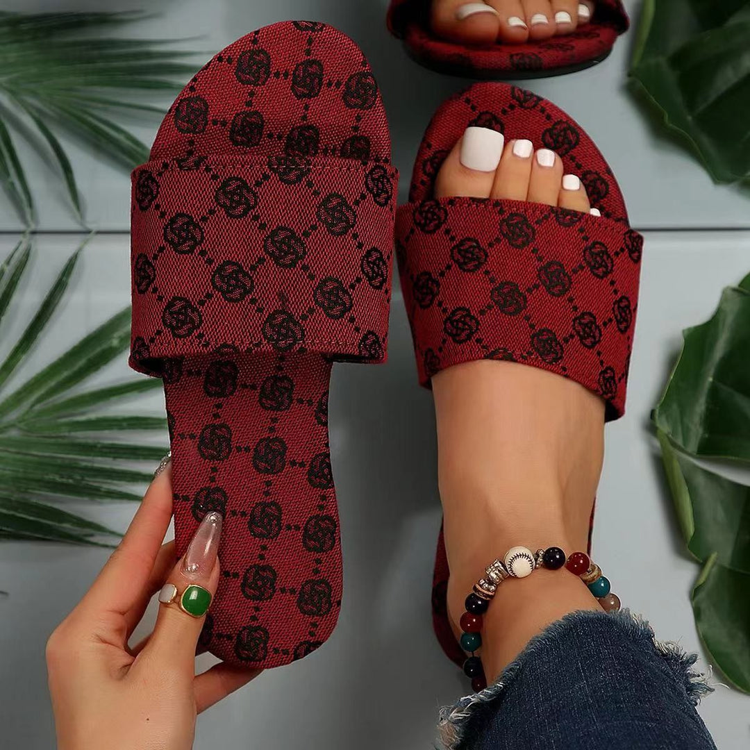 Dame mode sandaler med bred rem og skridsikker sål Stilla