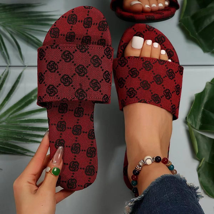 Dame mode sandaler med bred rem og skridsikker sål Stilla