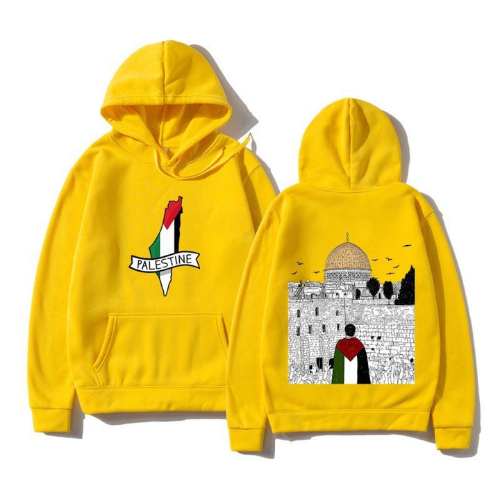 Kvinders hoodie med kulturelt motiv og unikt grafisk design Skovae