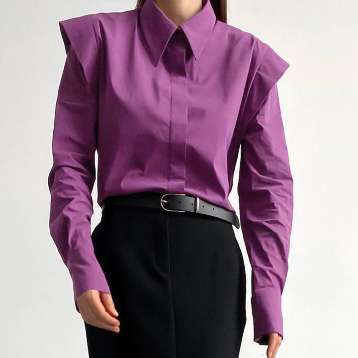 Dame Oversized Bluse med struktureret design og elegante detaljer Stilla