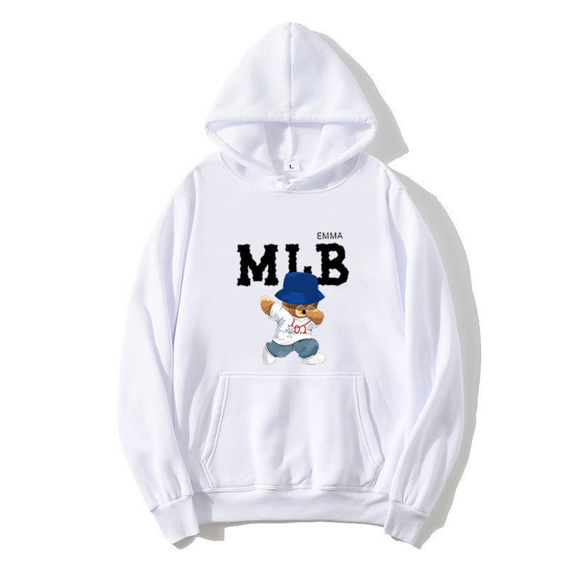 Dame hoodie med kreativt dyre- og skriftdesign Skovae