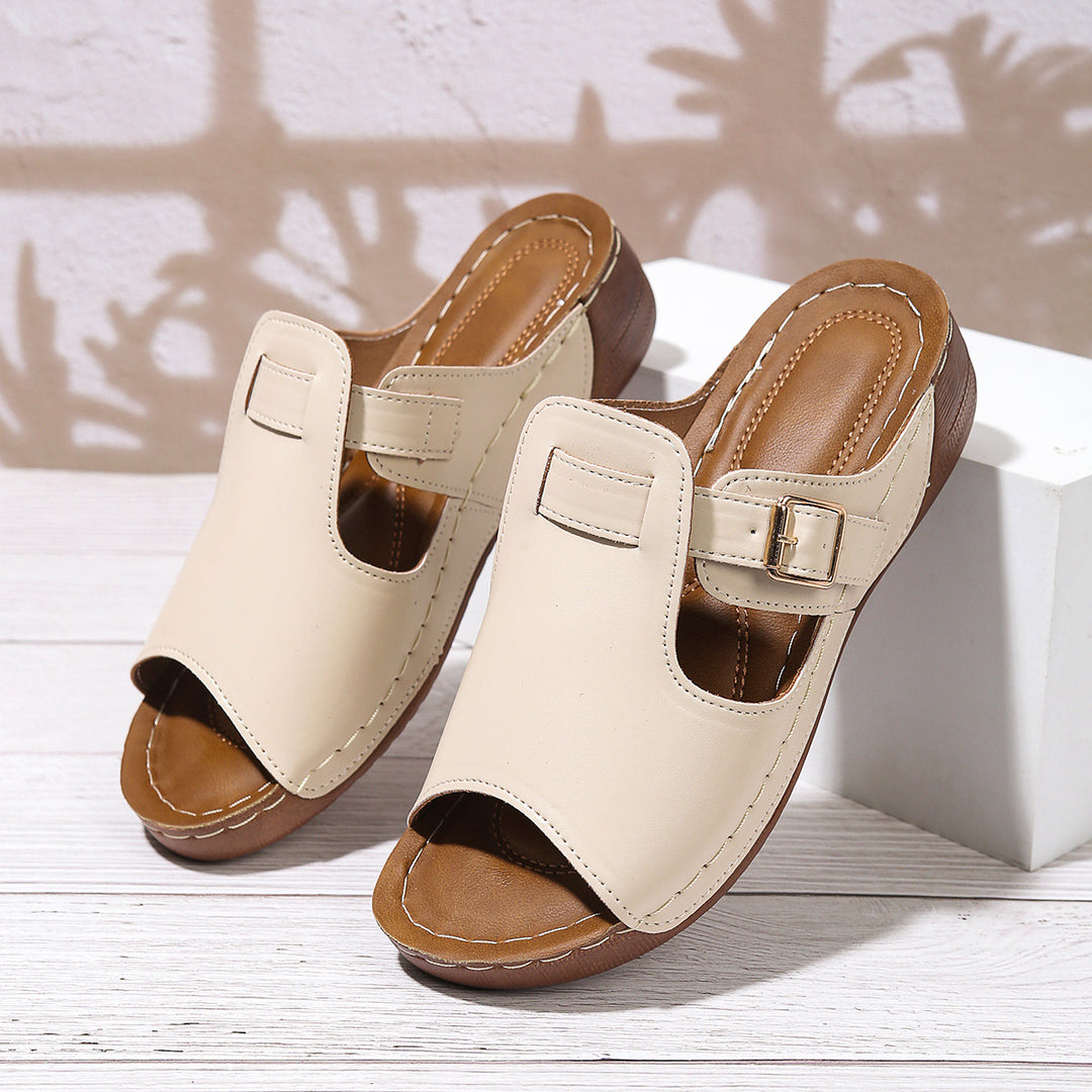 Dame Justerbare Åben Tå Slip-on Sandaler Stilla