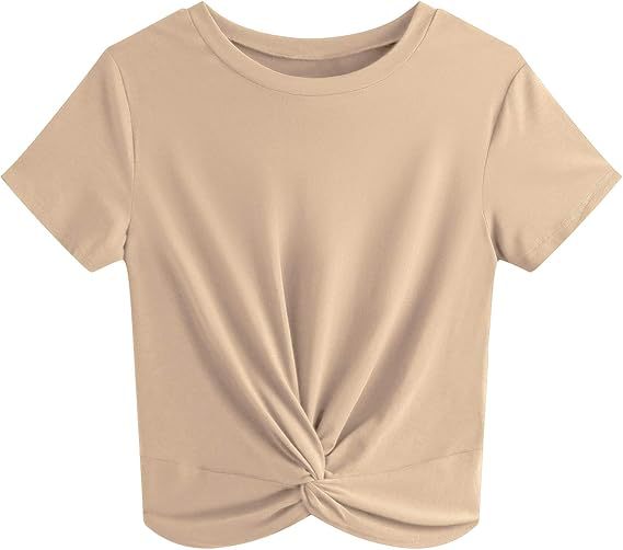 Dame kortærmet T-shirt med knude Stilla