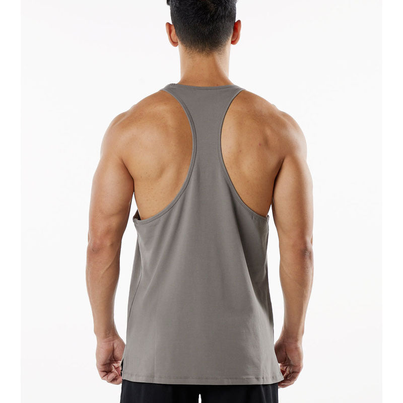 Herrer Sportligt Muskelshirt med Racerback-design Stilla