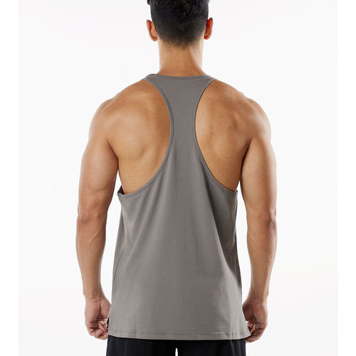 Herrer Sportligt Muskelshirt med Racerback-design Stilla