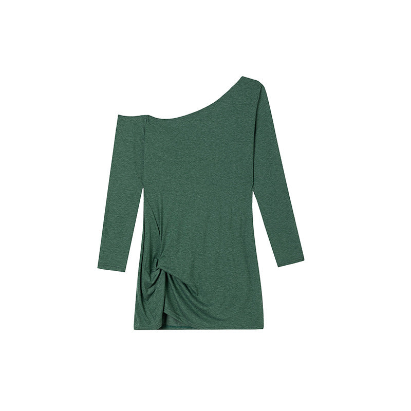 Dame Off-Shoulder Knude Langærmet Top Stilla