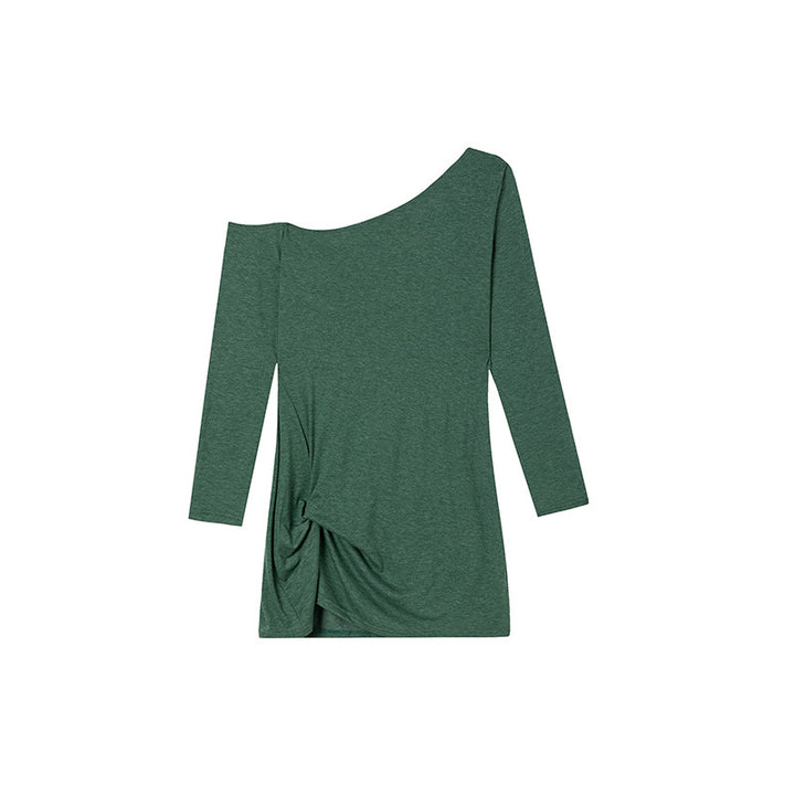 Dame Off-Shoulder Knude Langærmet Top Stilla