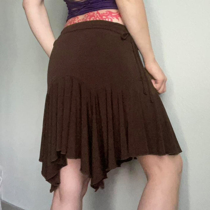 Damen asymmetrischer Swing-Rock mit tailliertem Design Skovae