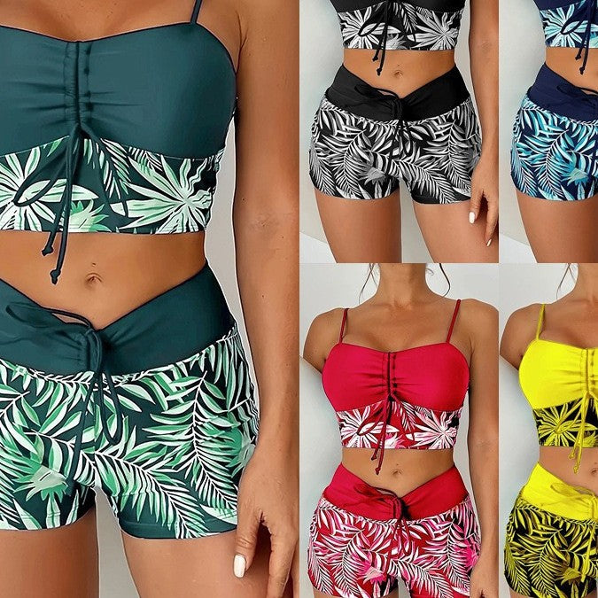 Dame Crop-Top-Bikini med Short Skovae