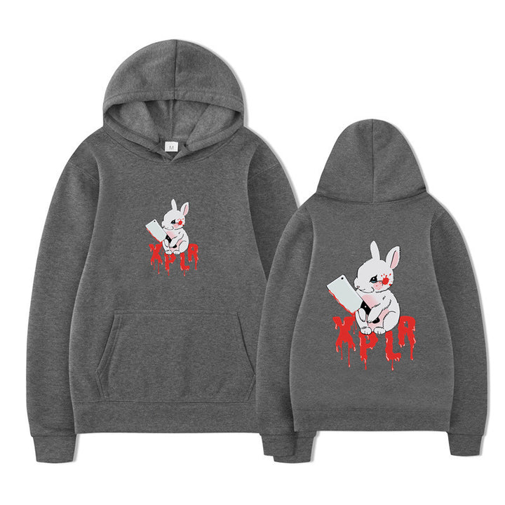 Kvinders hoodie med iøjnefaldende tegneserjemotiv og behagelig pasform Skovae