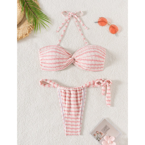 Femme Rib stribet Bikini-sæt Stilla