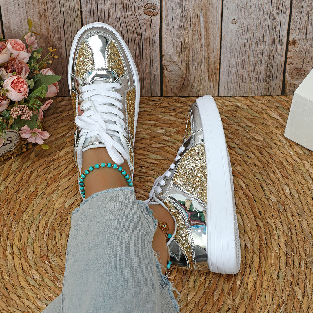 Dame Mode Glimmer-Sneakers Stilla