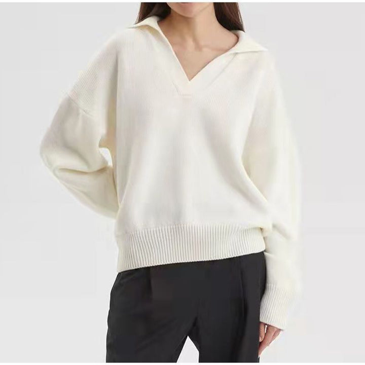 Kvinders fine strikkede pullover med struktureret stof Stilla
