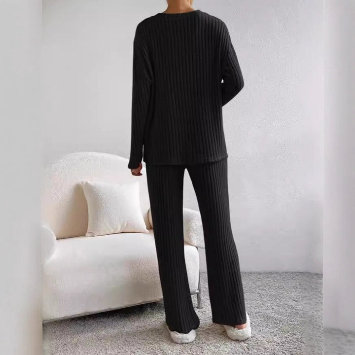 Dame hyggeligt strikket loungewear sæt Stilla