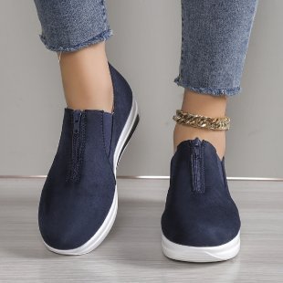 Dame Slip-On Sneakers med elegant lynlås Stilla