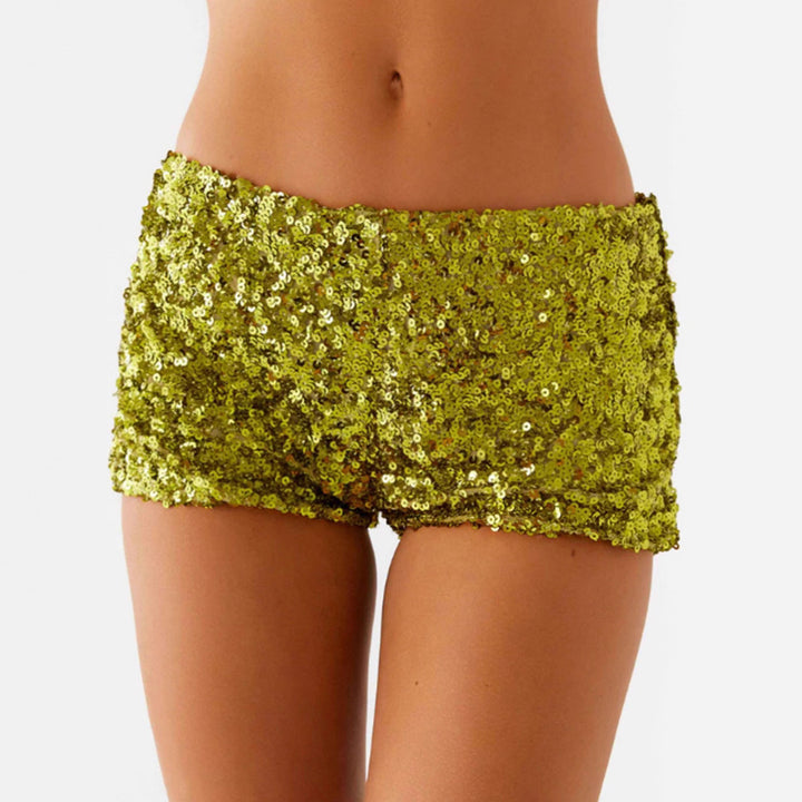 Dame Glitter Shorts med trendy snit og elastisk taljebånd