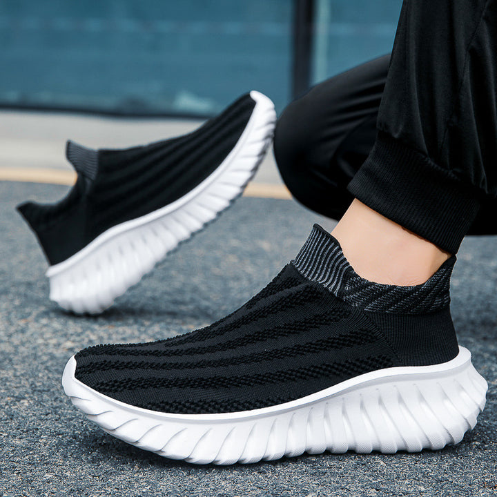 Unisex nan sømløs strik-sneaker med elastisk sokkrave og profileret dæmpningssålprofil Skovae
