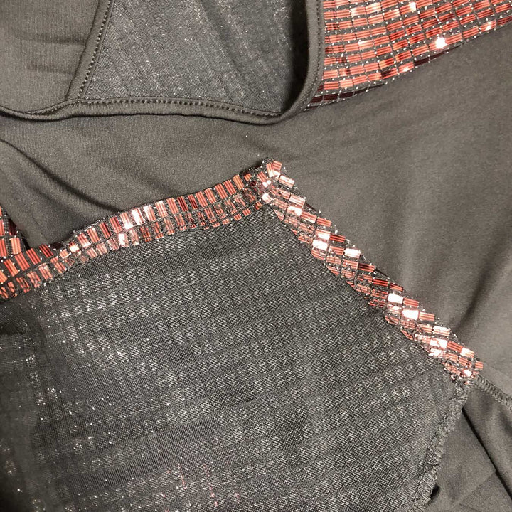 Dame Maxi-kjole med glitrende paillet-detail og elegant silhuet Skovae
