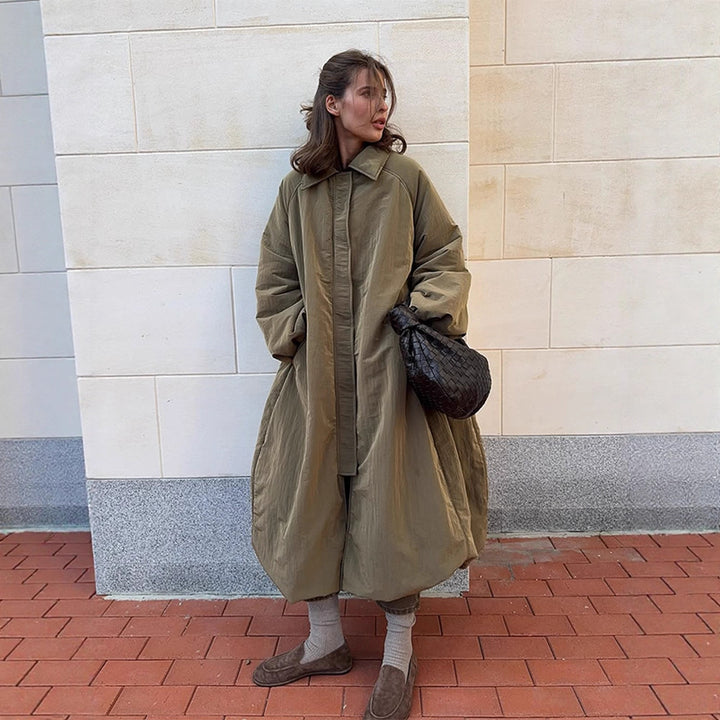 Dame Oversized Steppjakke med elegant snit og praktiske lommer Stilla