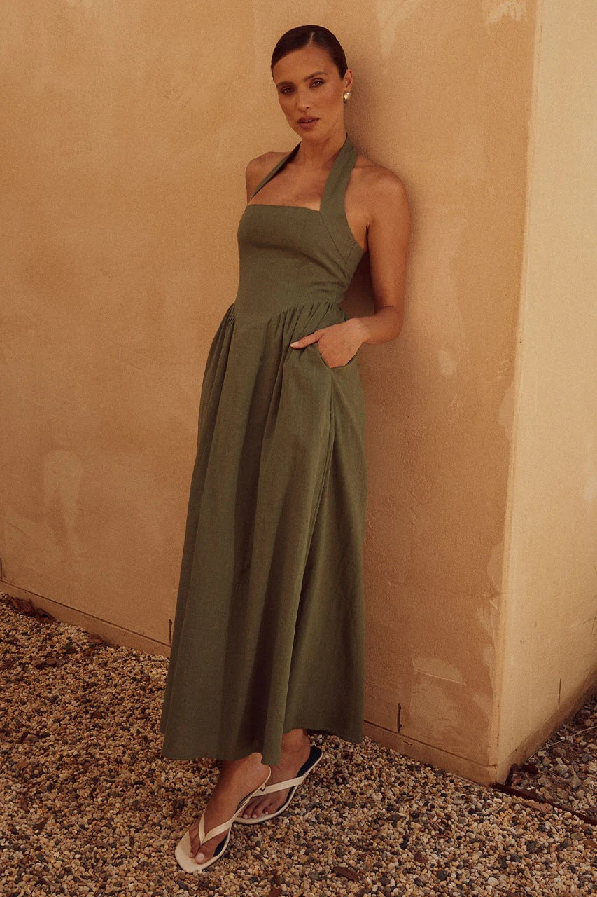 Stilla | Kvinder Bred Camisole Halter Rygløs Kjole