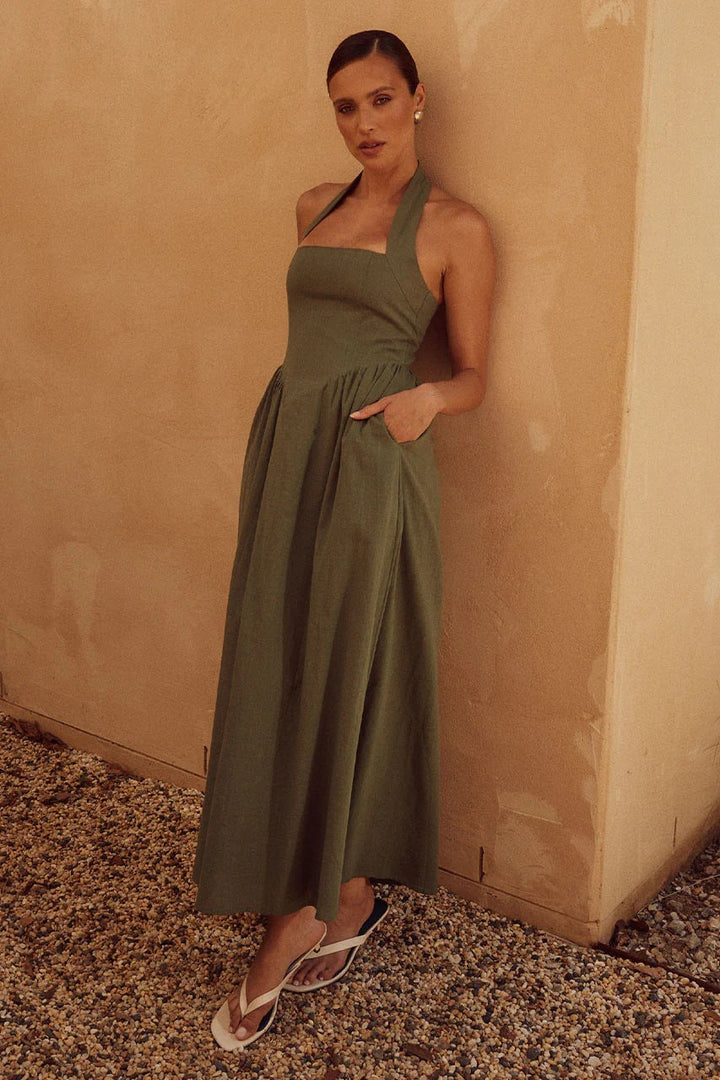 Stilla | Kvinder Bred Camisole Halter Rygløs Kjole