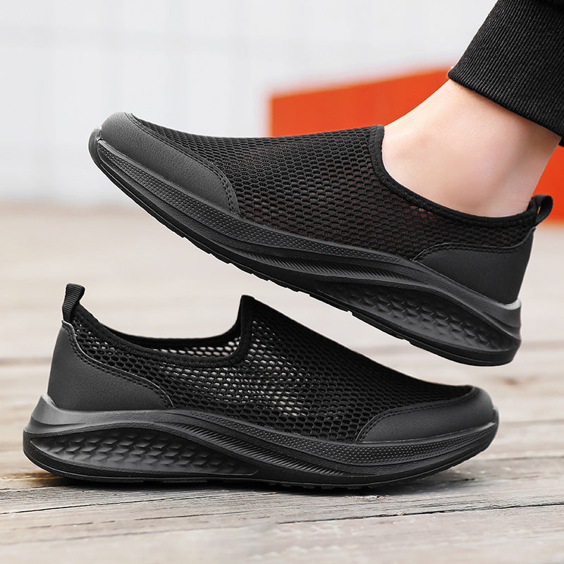 Unisex nan let slip-on sneakers med tredimensionel netstruktur, ergonomisk dæmpning og hælflap Skovae