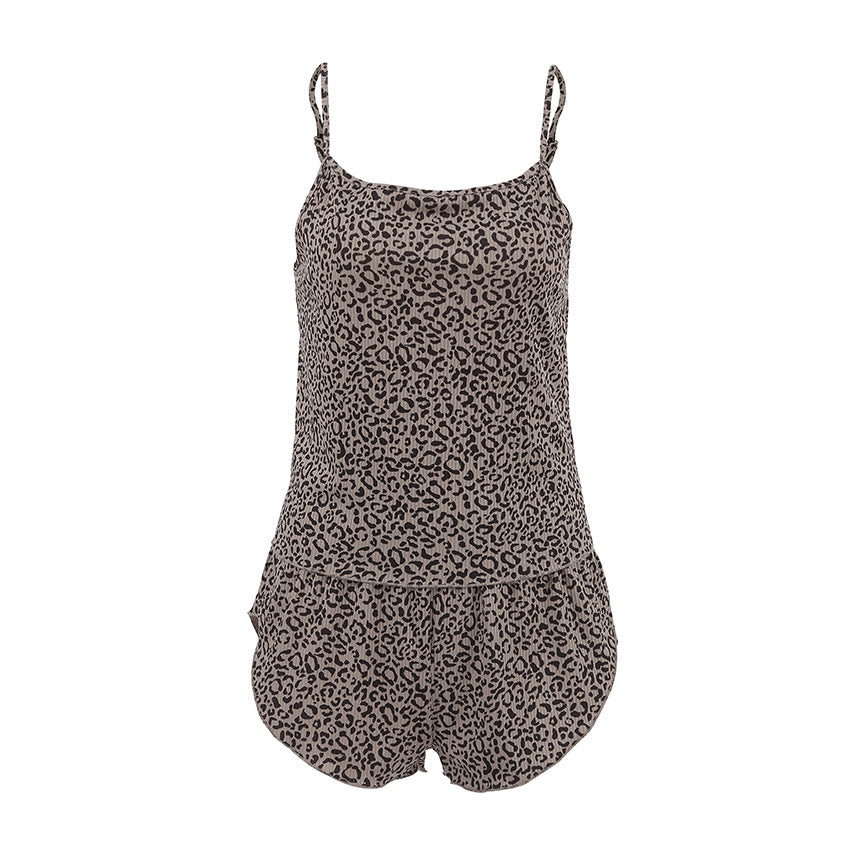 Dame Loungewear Sæt med dyreprint og let, åndbart stof Stilla