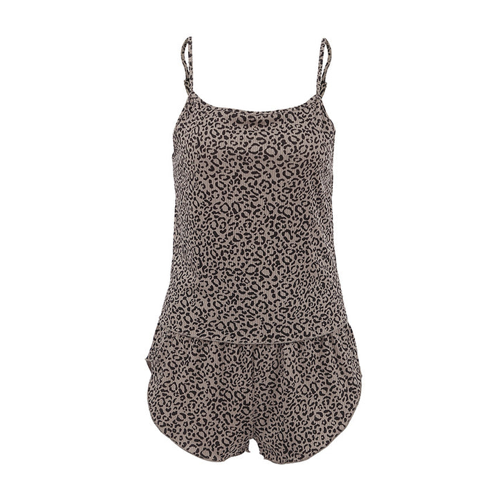 Dame Loungewear Sæt med dyreprint og let, åndbart stof Stilla