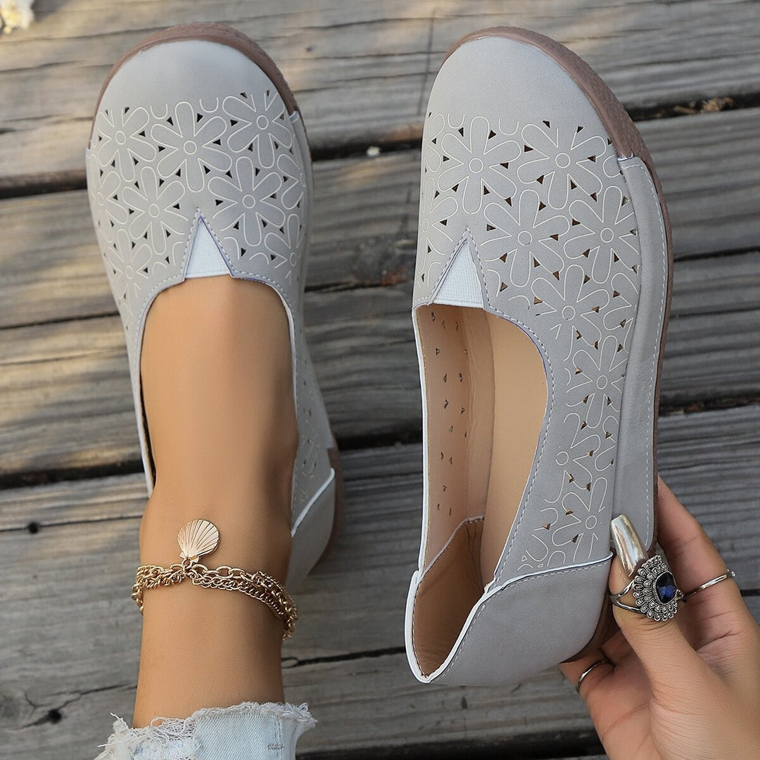 Dame Elegante Slippers med blomster cut-out design og skridsikker sål Stilla
