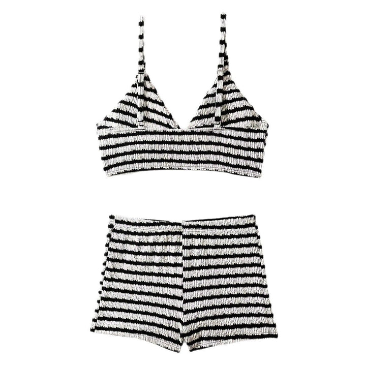 Dame bikini-sæt med trendy knude detaljer og højt skåret trusse Stilla