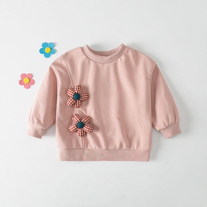 Pige Fritids Blomst dekoreret Sweatshirt Stilla