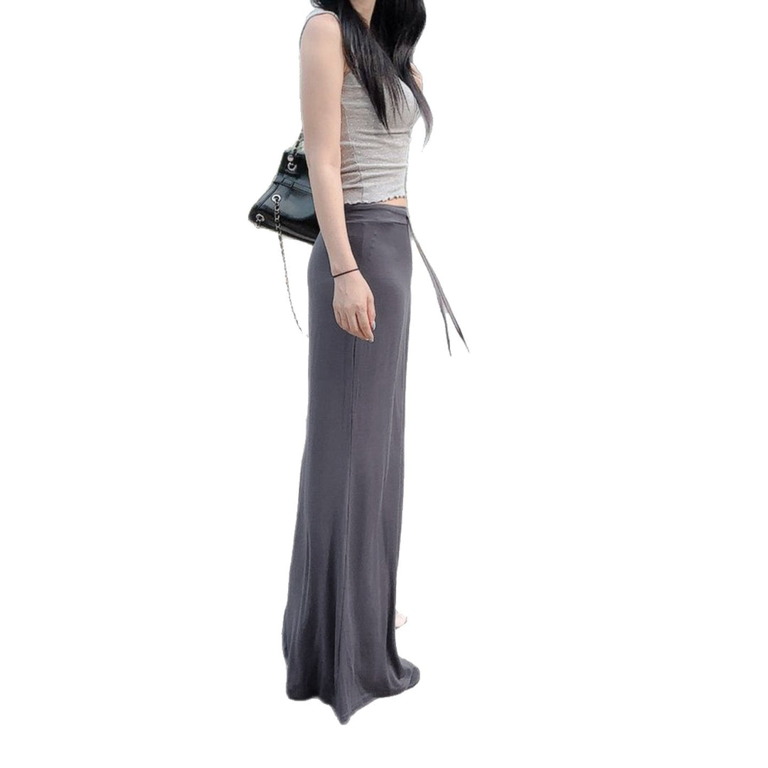 Damen eleganter Maxi-Rock mit verstellbarem Taillenband Skovae