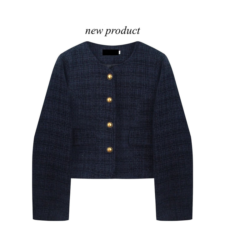 Kvindernes cropped blazer med guld knapper Stilla