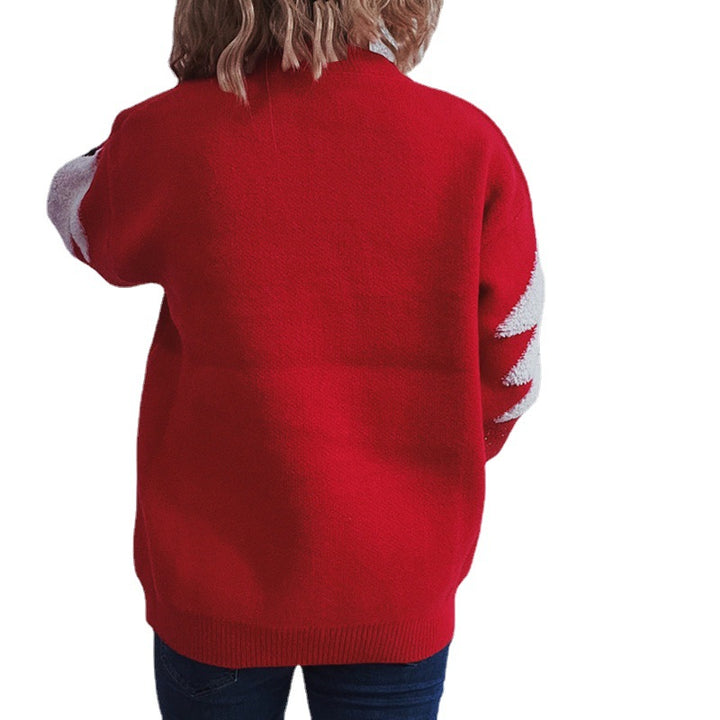 Kvinder Cozy Vinter Sweater med Festligt Design Stilla