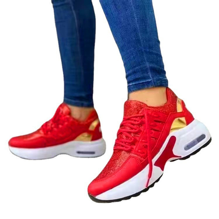 Dame Åndbare Sneakers med trendy design og stødabsorberende sål Stilla