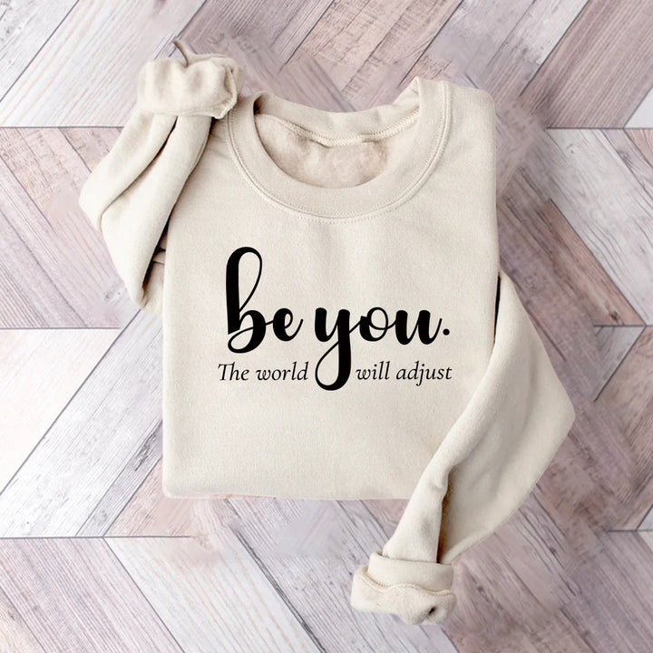 Dame sweatshirt med inspirerende motiv og motiverende budskab Stilla