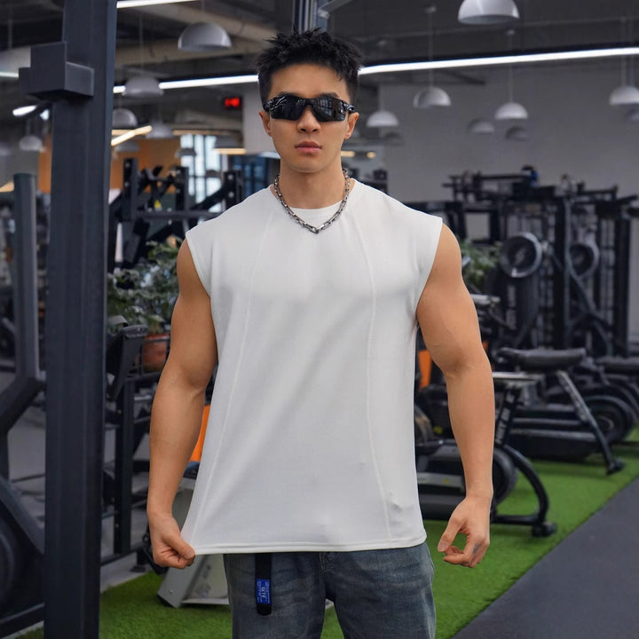 Herre sporty muskelshirt med innovativ snit Stilla