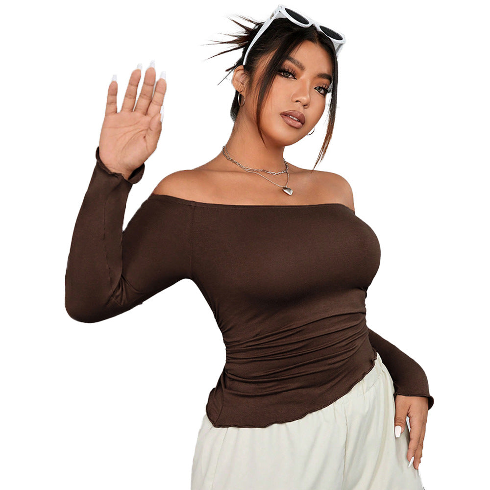 Dame Langærmet T-shirt med Off-Shoulder Design Stilla