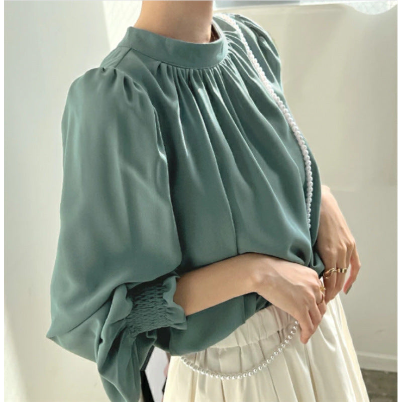 Elegant Bluse med Puffærmer til Damer Stilla