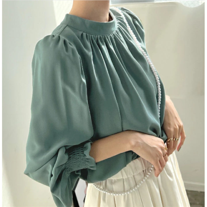 Elegant Bluse med Puffærmer til Damer Stilla