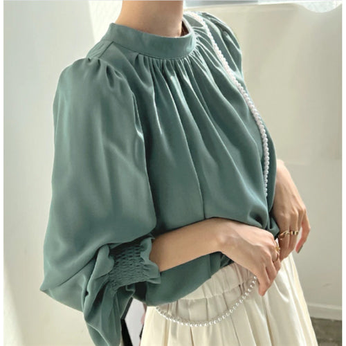 Elegant Bluse med Puffærmer til Damer Stilla