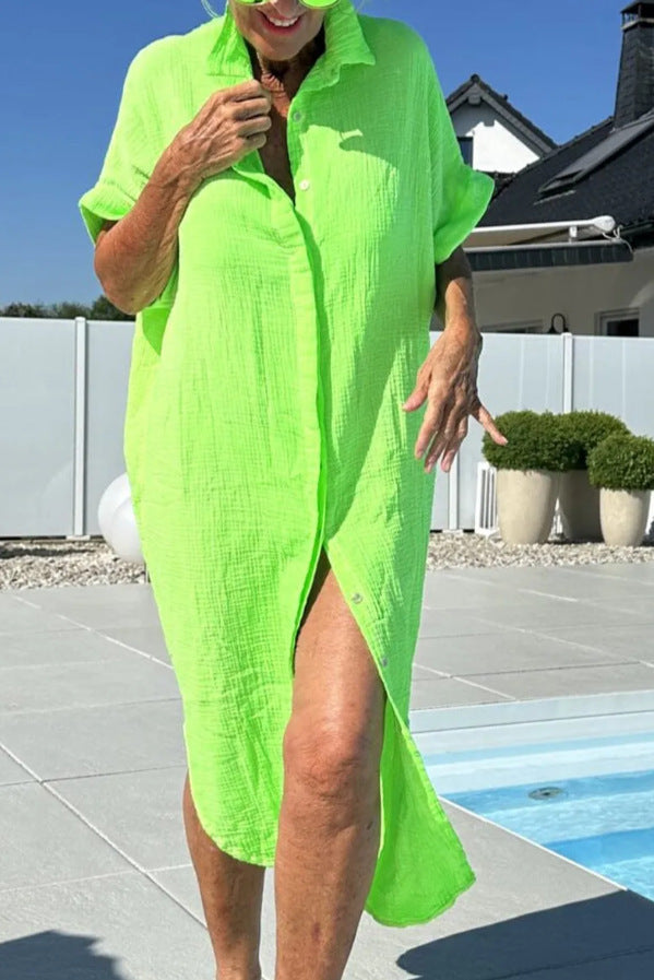 Dame Knap-Down Strand Cover-Up Tunika Stilla