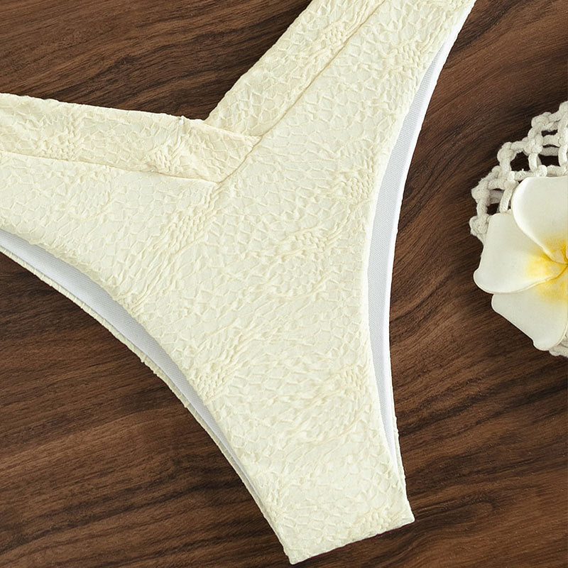 Dame Triangel-Bikini med kreativ ring-detalje Skovae