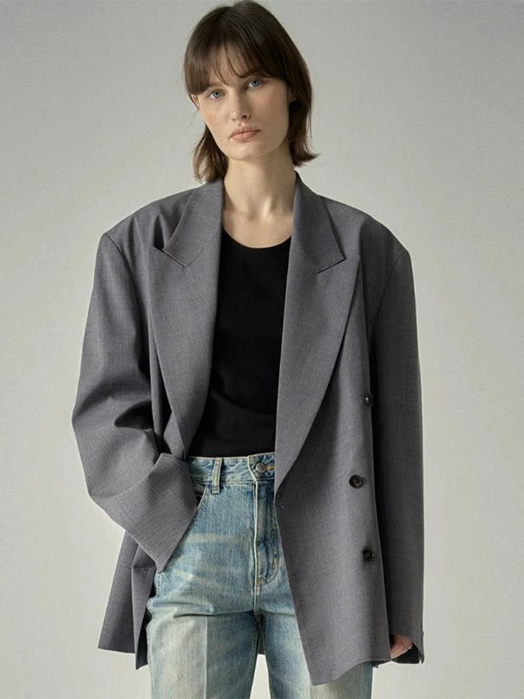 Dame Oversized Blazer lavet af højkvalitetsmateriale med dobbeltknapdetaljer Stilla