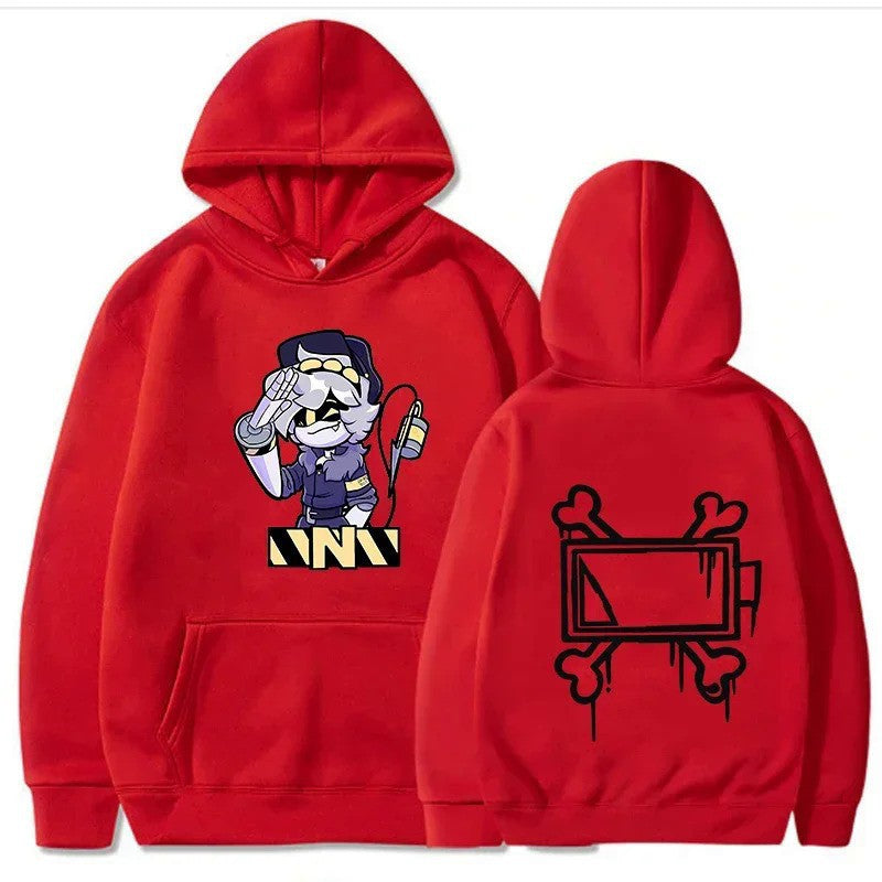 Kvinder Hoodie med Kreativt Comic Motiv Skovae