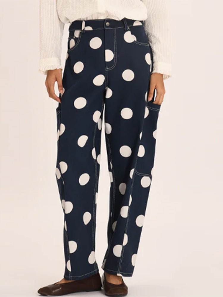 Dame Polka-Dots Cargo-Bukser Stilla