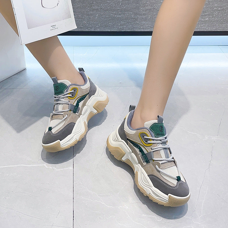 Dame Chunky Sneakers med åndbart overmateriale og dæmpende sål Stilla