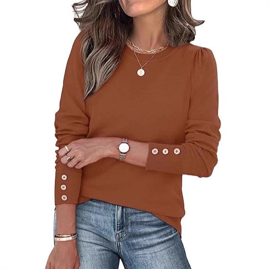 Kvinders afslappede sweater med knapdetaljer Stilla